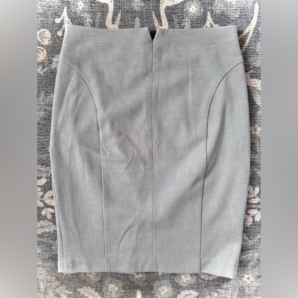 Express Classic Gray Structured Pencil Skirt
